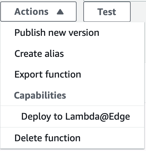 Seleccionar Deploy to Lambda@Edge